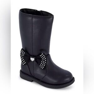 Jessica Simpson Black Little Girls' Mid-Calf Boots with Bow Size 7